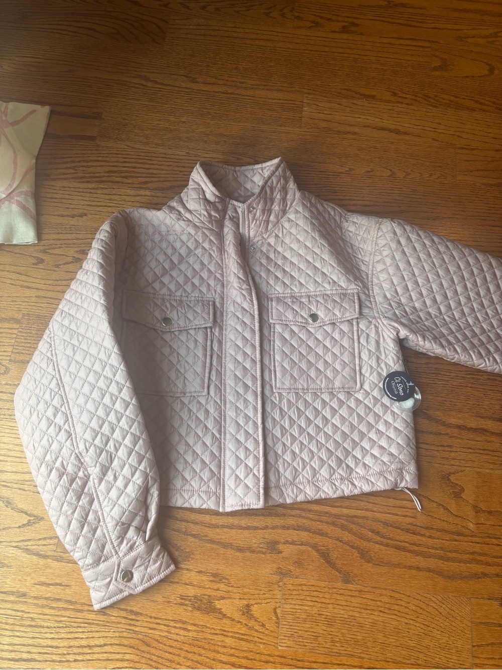 Quilted Light Pink Puffer Jacket